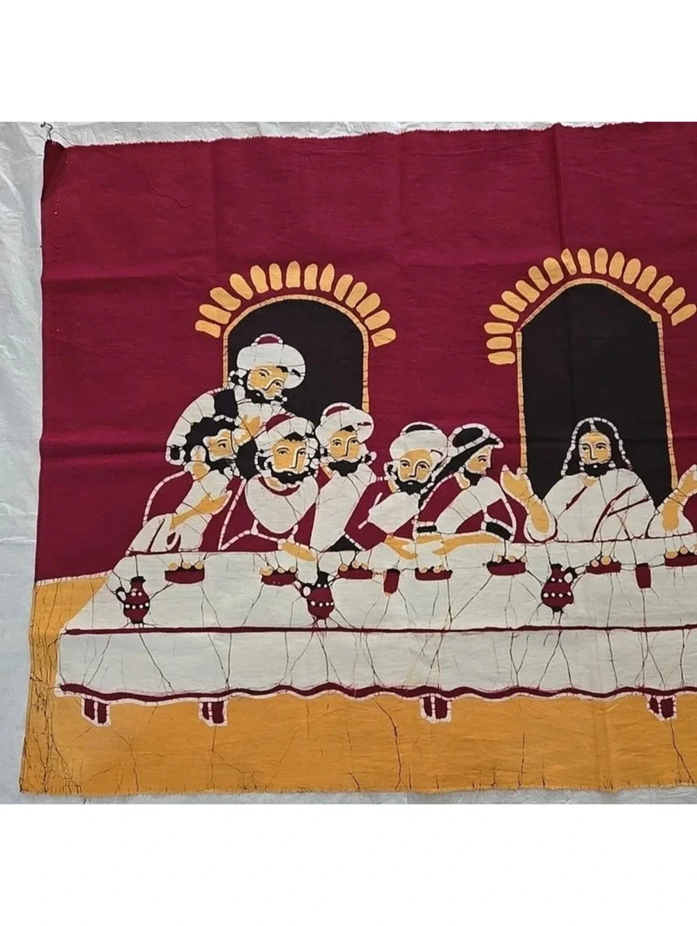 The Last Supper Batik on Textile 48x29
